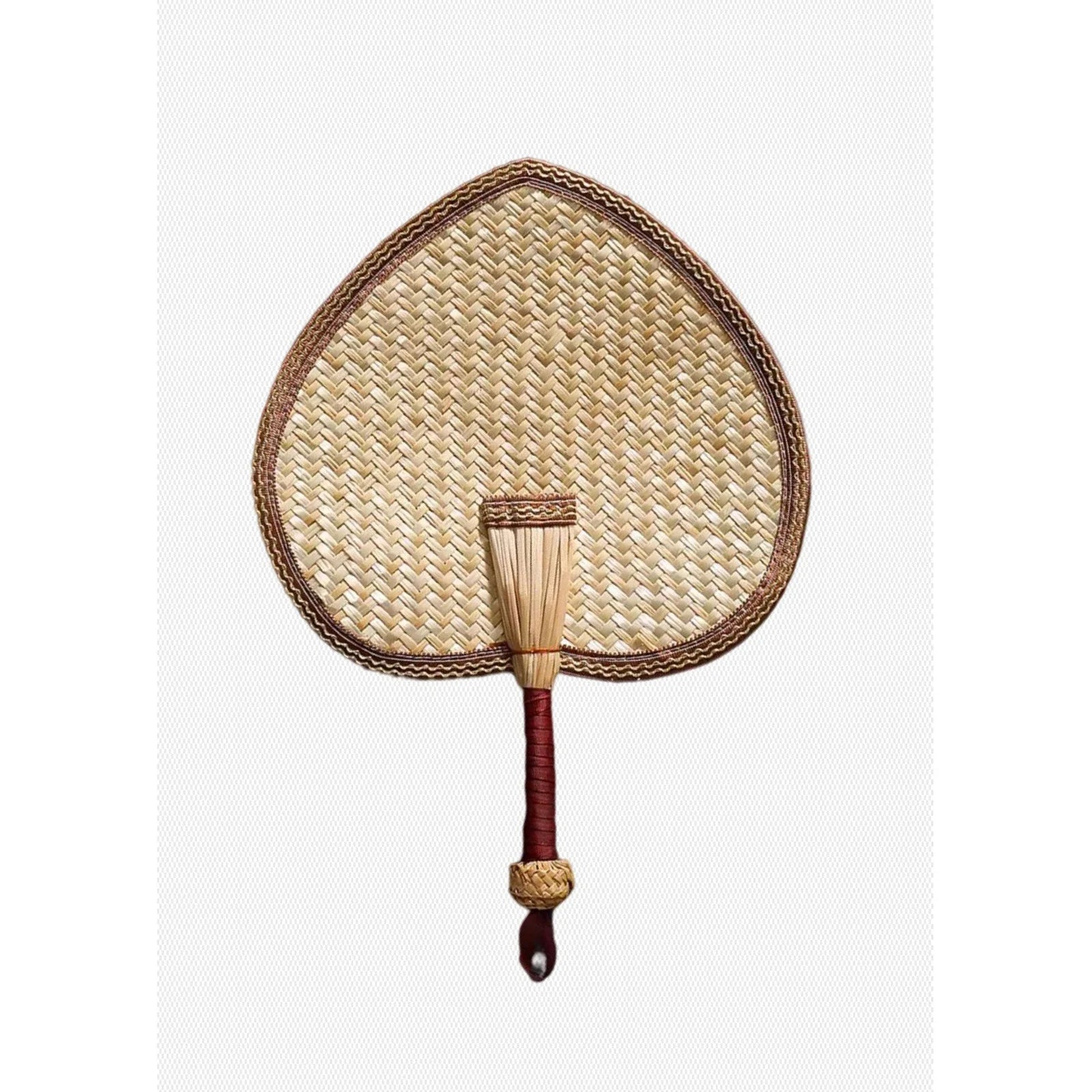 1pc Hand-Woven Woven Straw Hand Fan Old Summer Natural Environmentally Friendly Hand-Woven Fan Decorative Fan For Home Decor Oasis Select B China Other