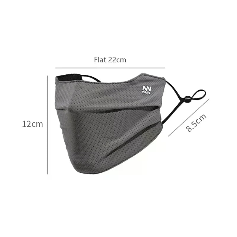 Sun Protection Face Mask For Men Reusable Breathable UV Face Shield Solid Color Washable Face Mask Summer Cycling Face Mask Oasis Select