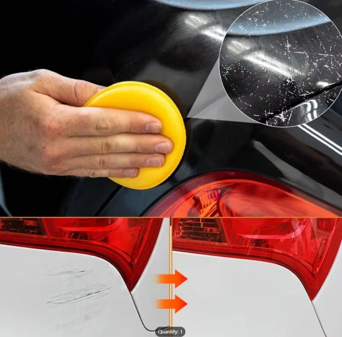 Car Scratch Repair Paste Car scratch repair paste with cloth and sponge Car wax for polishing and repairing paint scratches Deep Oasis Select