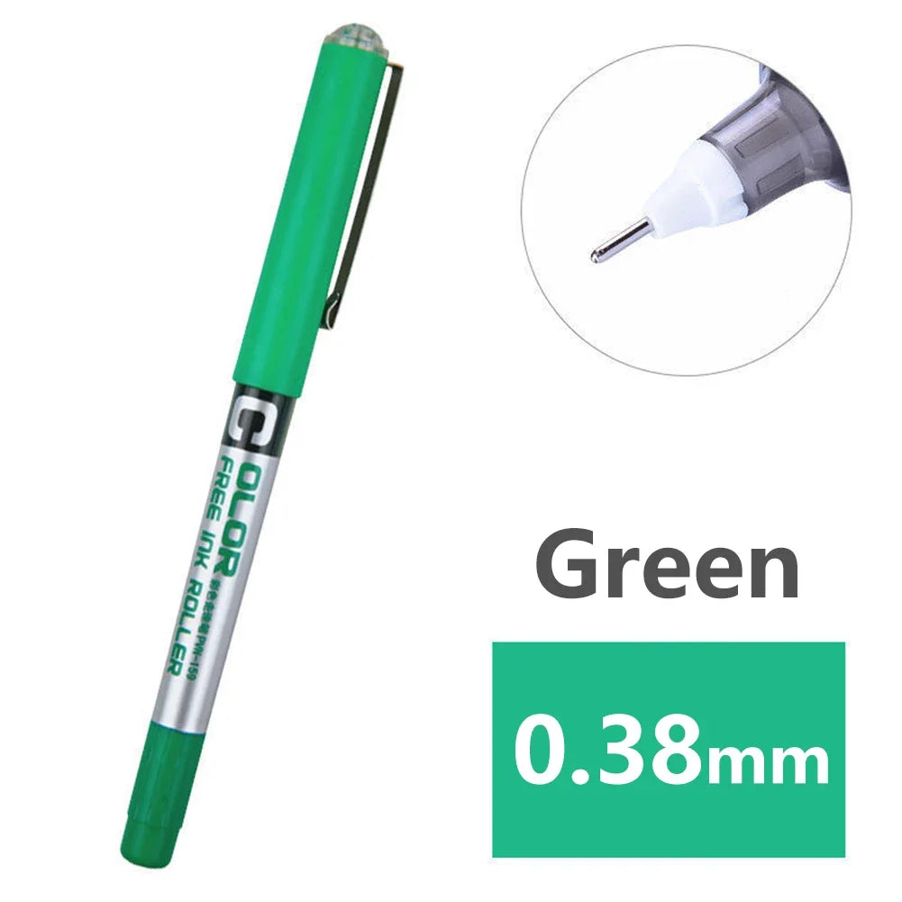 Fine Nib Gel Pen Student School Office Stationery 0.28mm/0.38m/0.5mm Fine Nib Gel Pen Big Ink Capacity Ballpoint Pen Drawing Pen Oasis Select 0.38mm Green