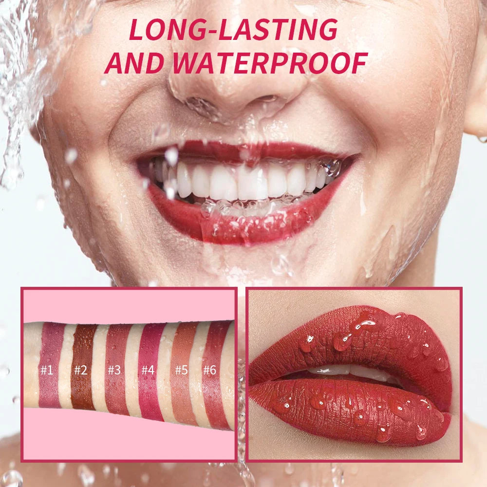 Matte Lip Tint Waterproof Long-Lasting Coloring Non-stick Cup Lip Gloss Gentle Texture Lightweight Lipstick Natural Makeup Oasis Select