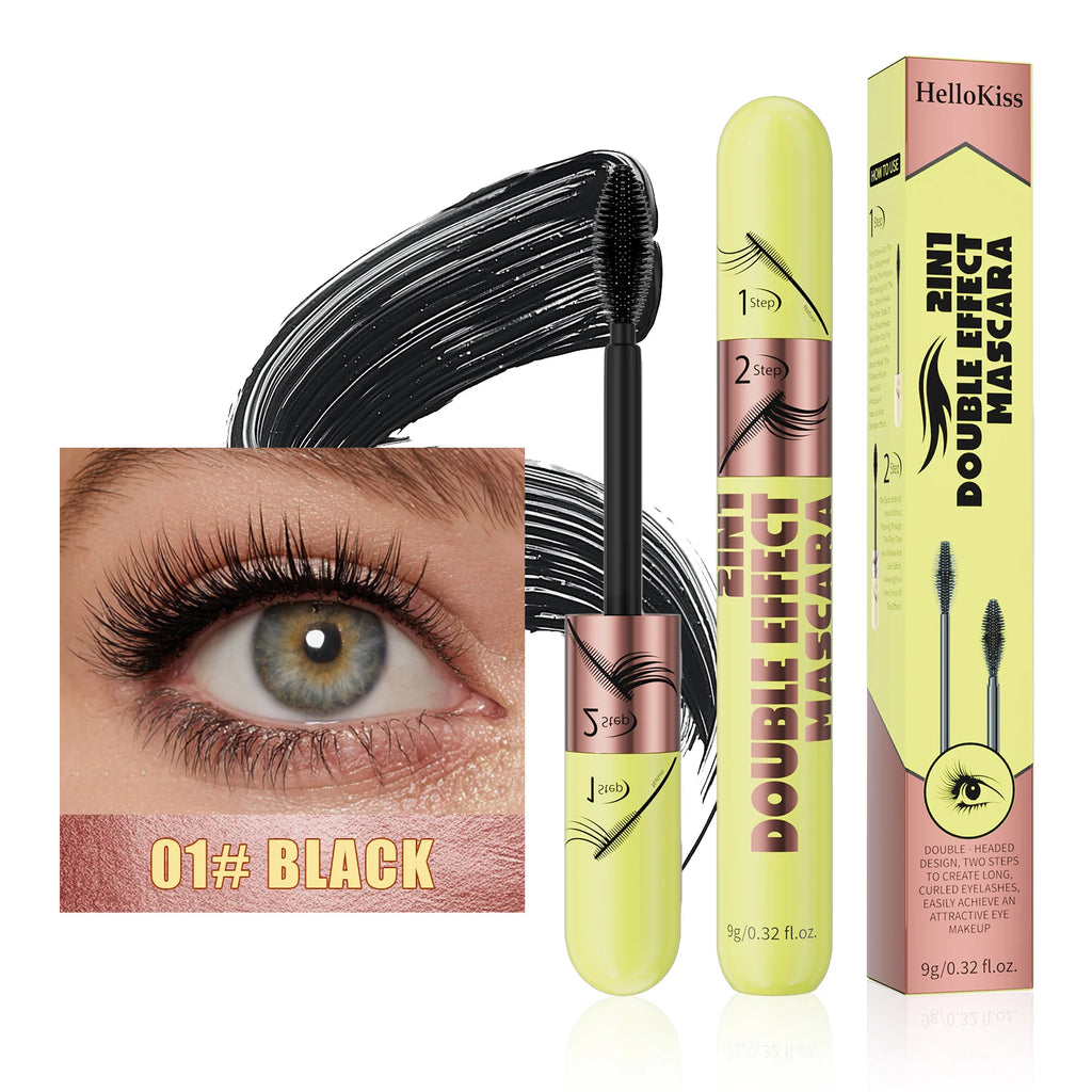 Hello Kiss 4D Black Mascara – Volumizing, Curling & Waterproof