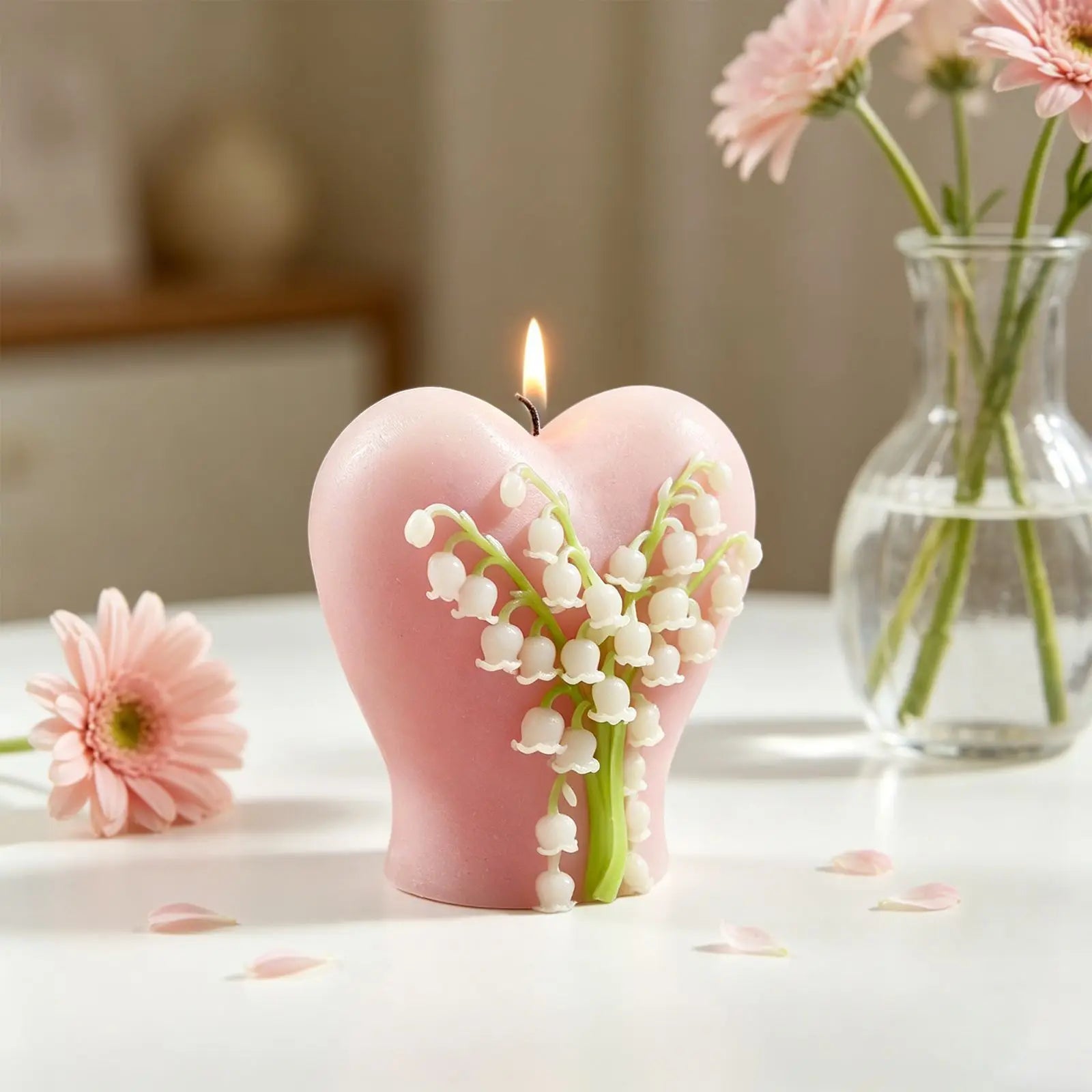 Orchid Heart Silicone Mold – DIY Candle, Resin & Plaster