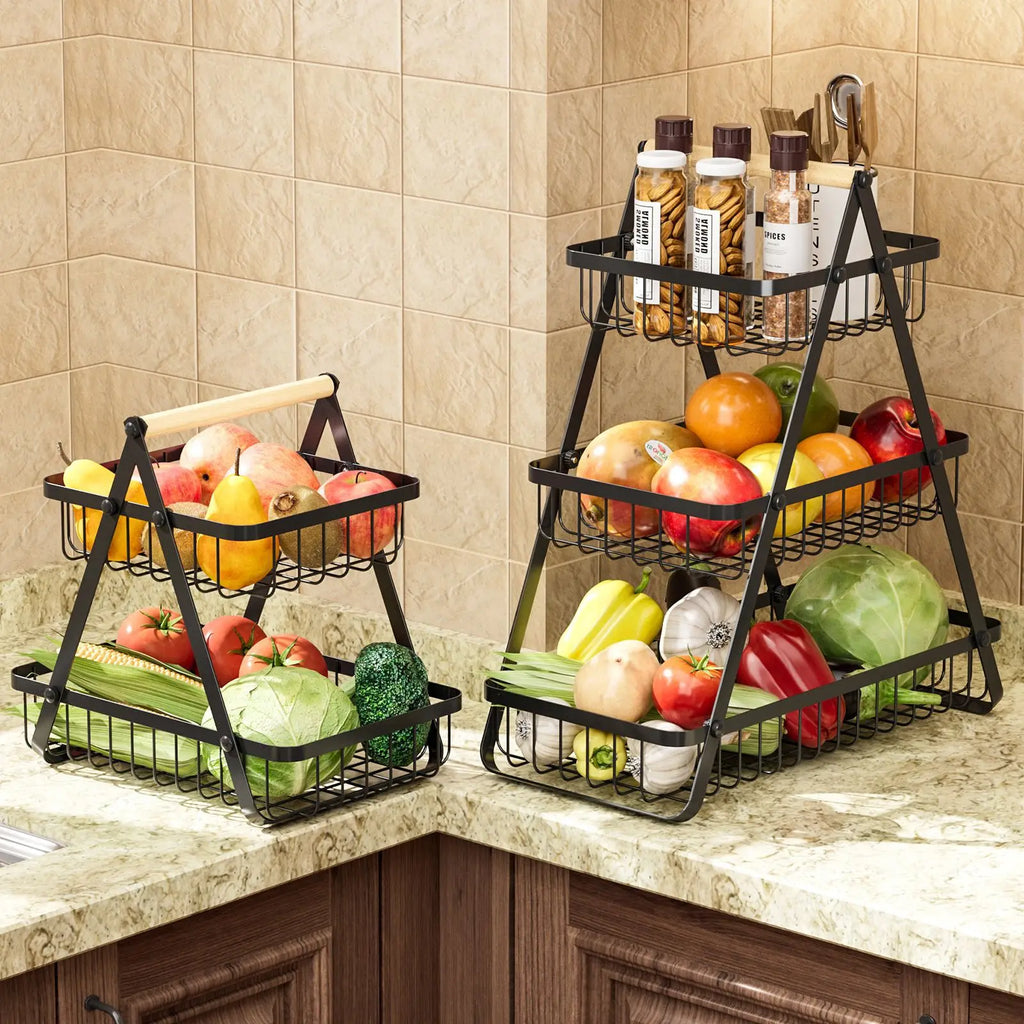 Kitchen Multifunctional Vegetable and Fruit Storage Rack Fruit Plate Snack Vegetable Shelf Portable Candy Tray Fruit Basket Oasis Select
