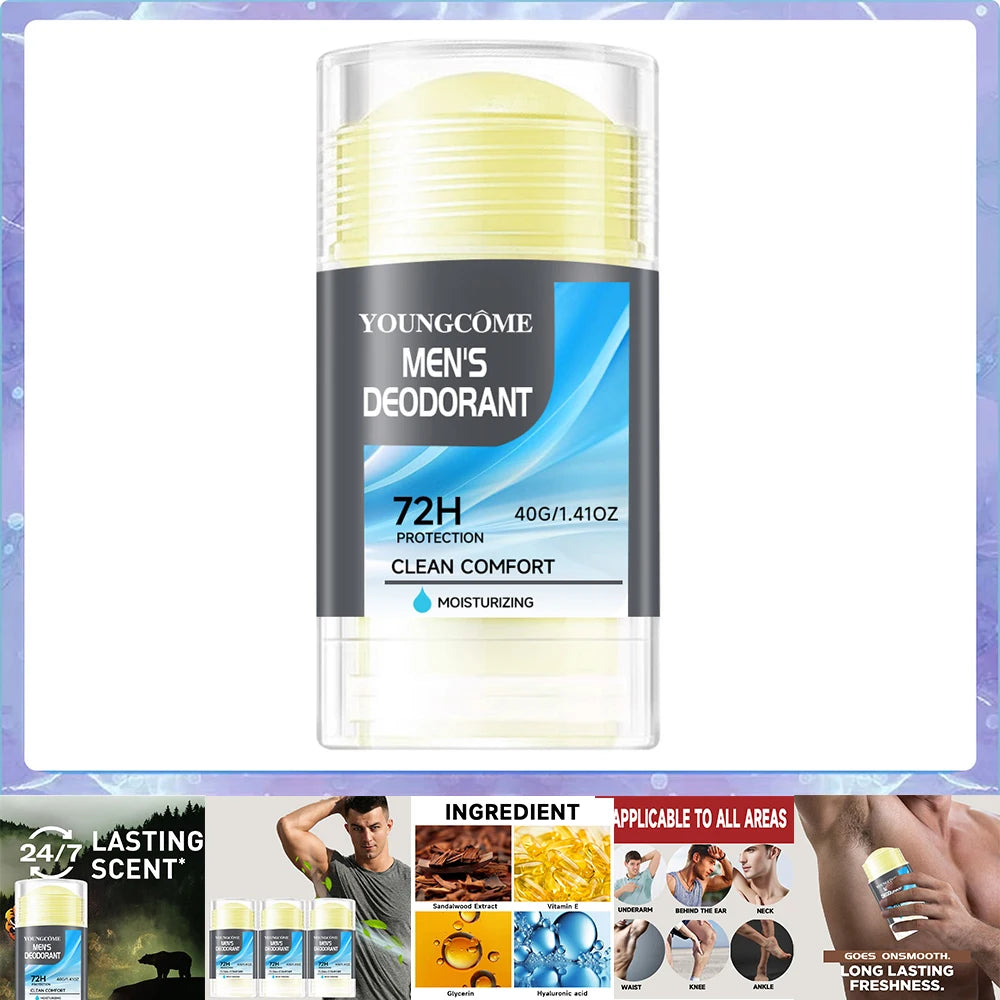 YOUNGCOME Men's Natural Deodorant Stick – Lasting Freshness 40g Men's Deodorant Stick Oasis Select 40g 1pcs