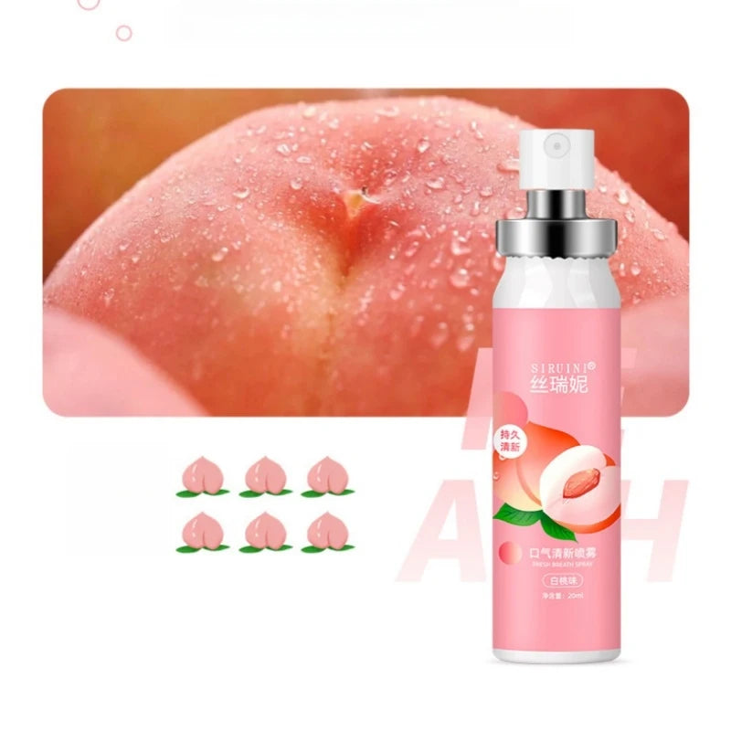 White Peach Oral Breath Spray 2×20ml | Fruity Fresh Mist