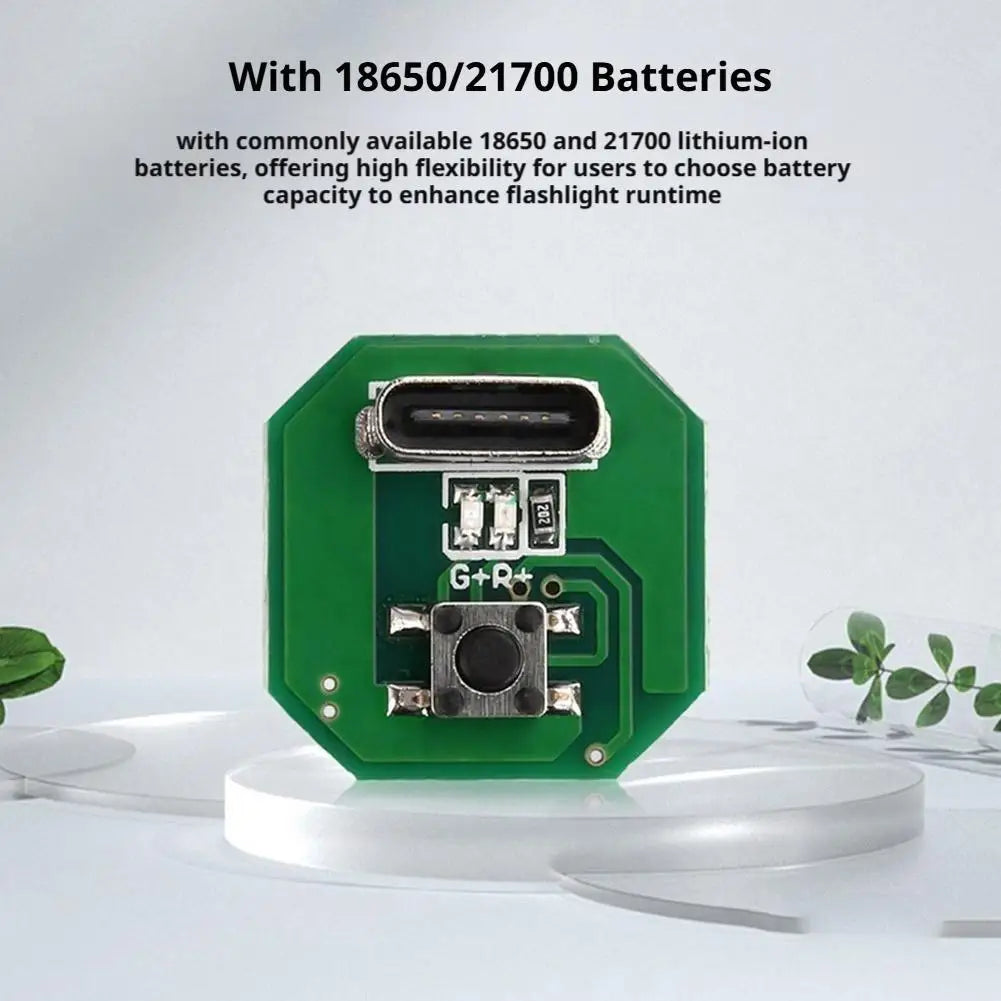 All-in-One Flashlight Driver Module – Type-C, 18650 & 10W LED