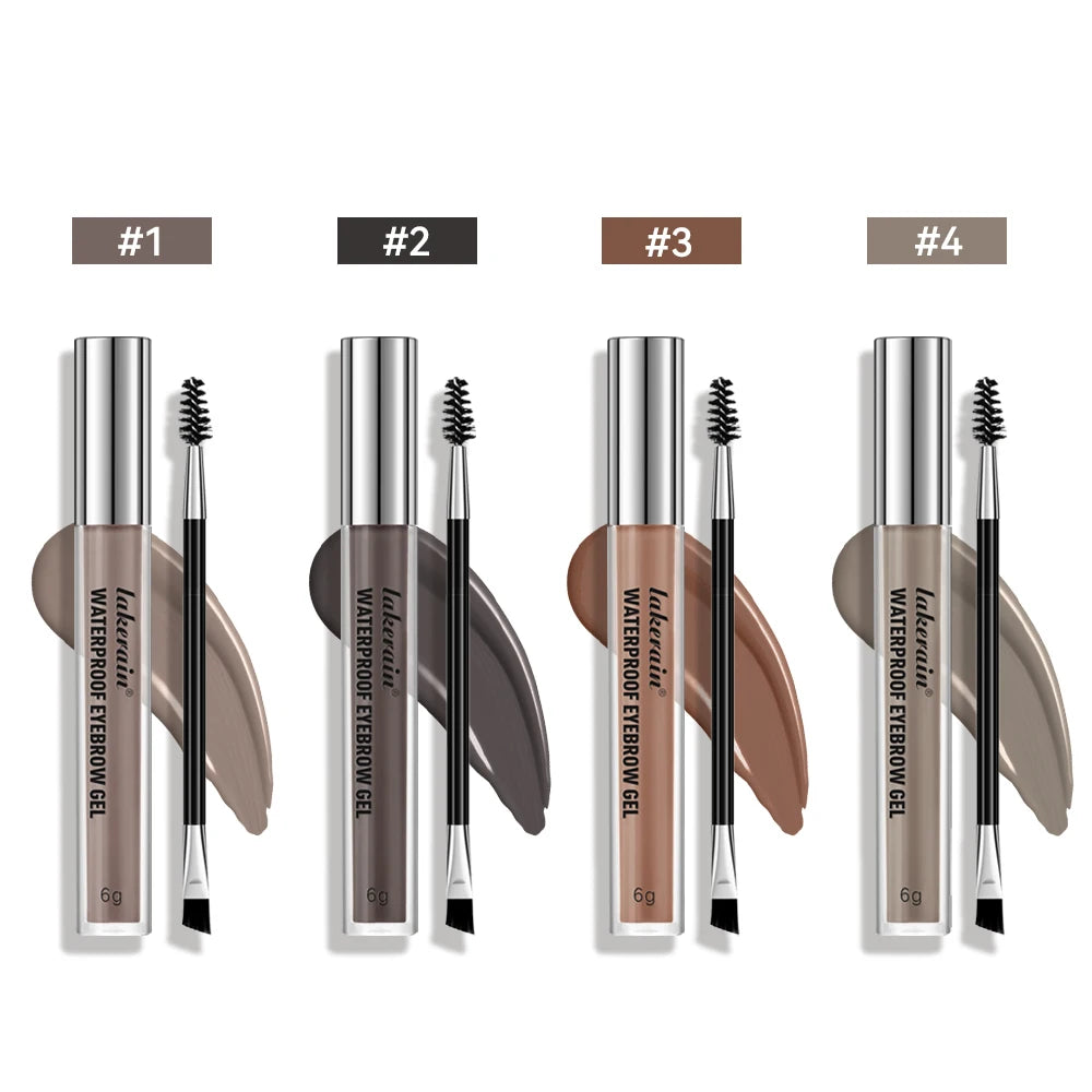 Waterproof Eyebrow Tint Gel Sweatproof Silky Texture Natural Look Long Wearing For Brunette Black Brown And Smoky Grey 4 Colors Oasis Select