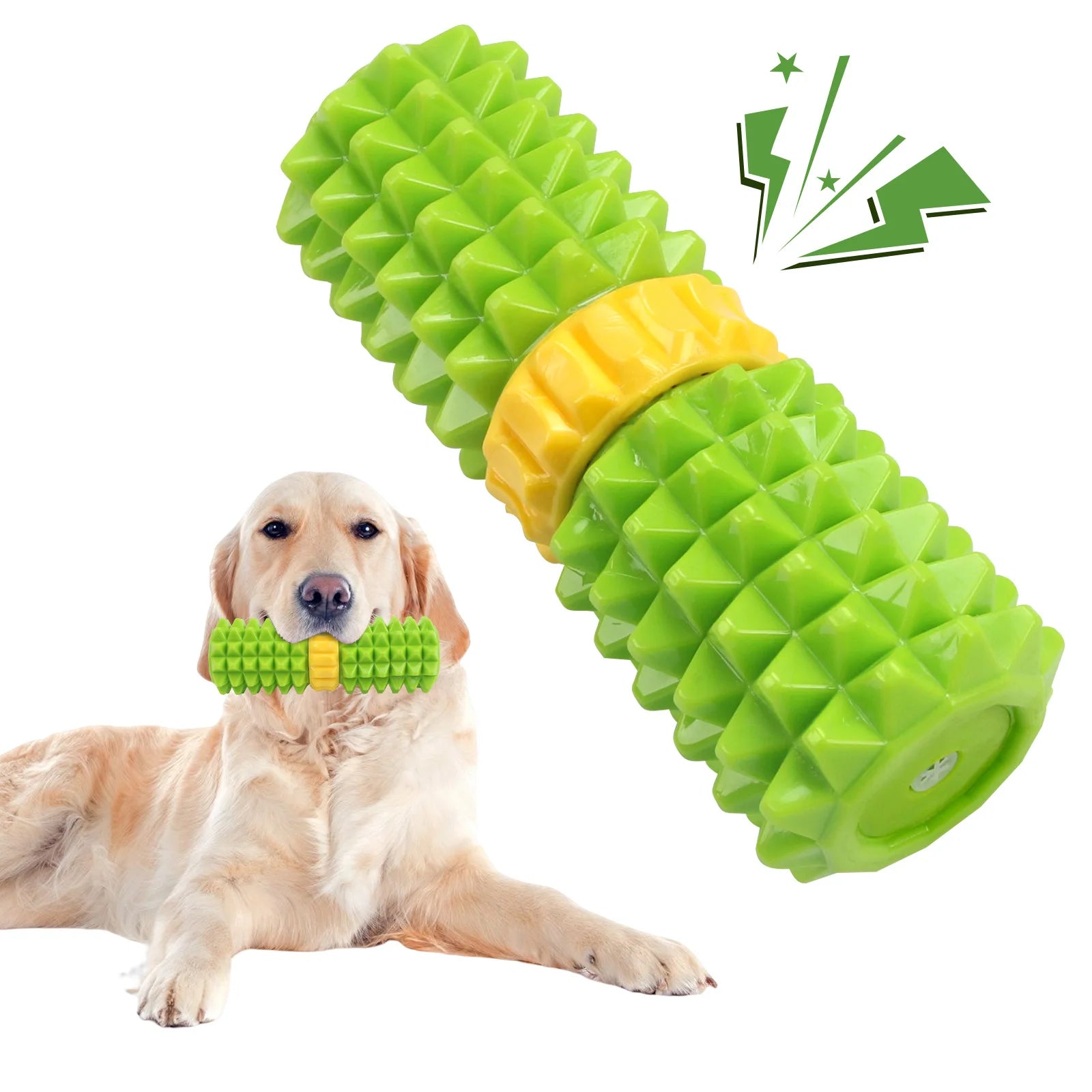The Tpr Dog Toy Is A Highly Durable, Realistic, Sound-making Corn Bite Dog Toy Teething Stick, A Perfect Stress-relieving Tool Oasis Select 25004B green
