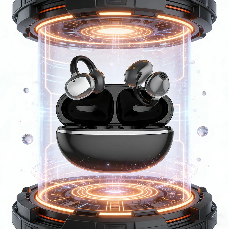 DM08 Clip-on Wireless Bluetooth Headphones, High-fidelity Stereo Headphones for Sports, Gaming & Music Oasis Select