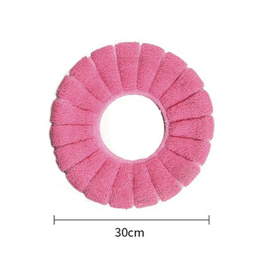 1Pcs Bathroom Toilet Seat Cover Mat Washable Warmer Bathroom Toilet Cushion With Handle Thicker Soft Knitting Closestool Pad Oasis Select