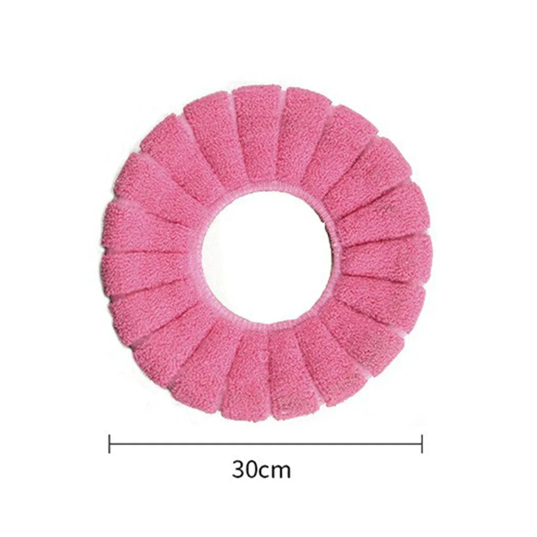 1Pcs Bathroom Toilet Seat Cover Mat Washable Warmer Bathroom Toilet Cushion With Handle Thicker Soft Knitting Closestool Pad Oasis Select