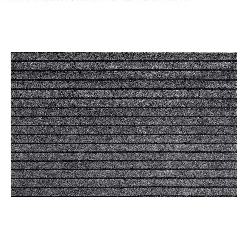 Modern Minimalist Square Floor Mat - Durable, Stain/Fade Resistant, Non-Slip Rubber Backing, Machine Washable for Indoor/Outdoor Oasis Select Grey 400MMx600MM