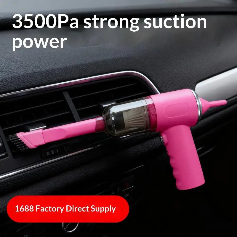 Wireless Car Vacuum Cleaner Quick Charge Portable High-Power Suction Cleaning Appliance Mini Wet and Dry Dual-use Vacuum Cleaner Oasis Select Pink