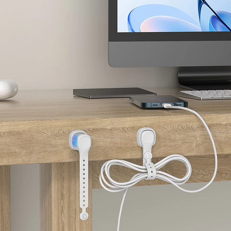 1PCS Magnetic Cable Management Ties Wire Organizer Cable Holder Adjustable Cord Organizer Straps Desk Management For Home Oasis Select