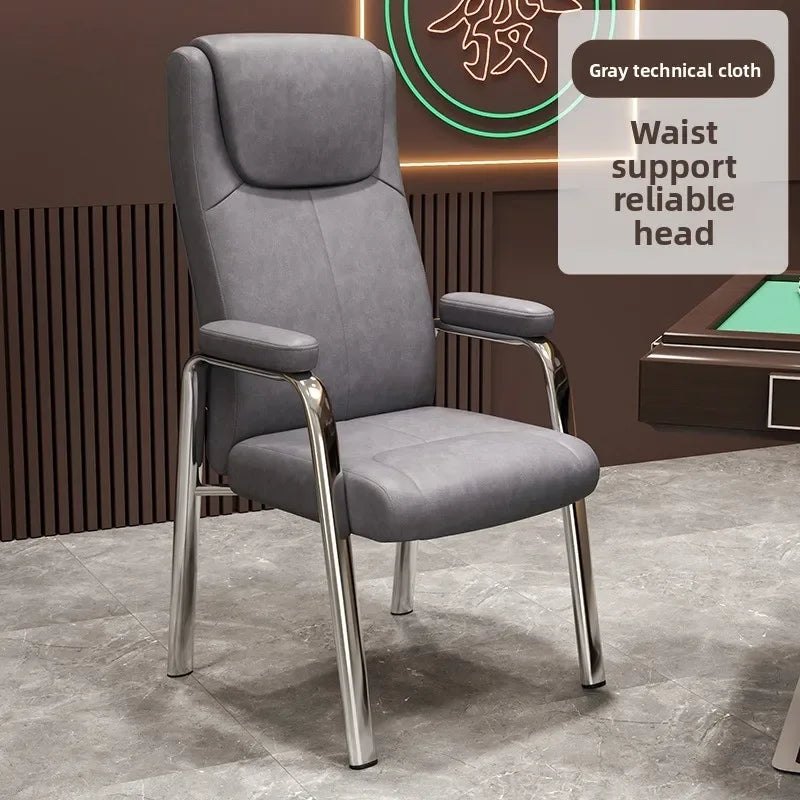Mahjong chair chess room special high backrest chair comfortable sedentary home chess and card sofa chair mahjong table Oasis Select DARK GRAY