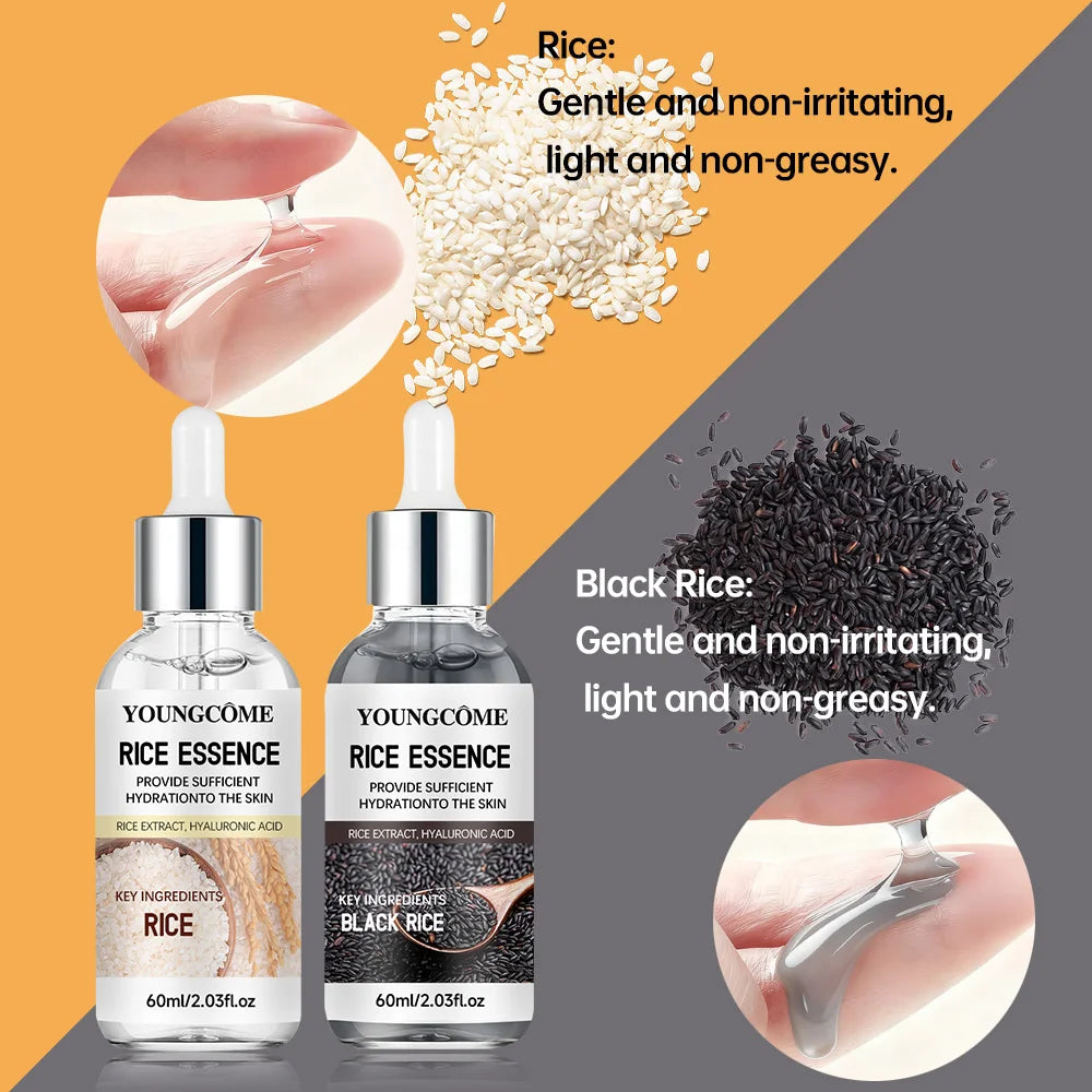 White & Black Rice Essence Serum Duo with Hyaluronic Acid