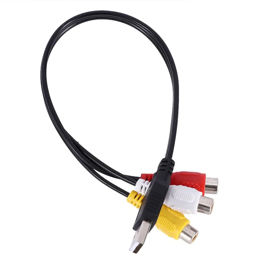 HDTV TV AV Cord Male To Female USB Male Video Adapter Converter Cable Video Cables Oasis Select