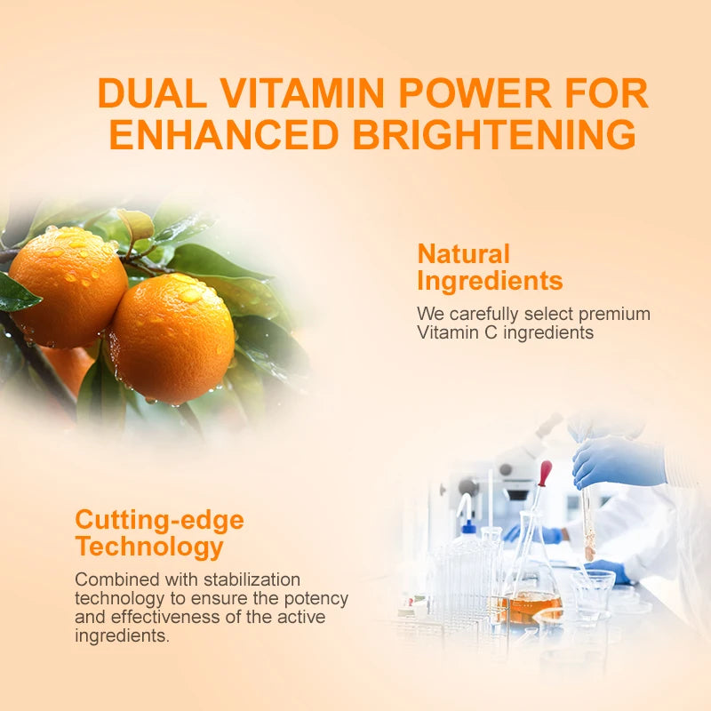 Vitamin C Whitening Face Skin Care Set Dark Spots Remover 50ML Face Cream & 30G Facial Serum Kit Anti Wrinkle Whitening Cosmetic Oasis Select