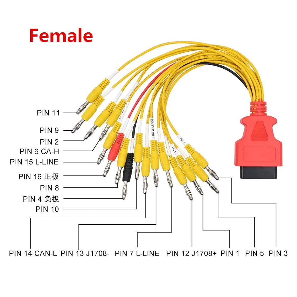 OBD2 16-Pin Jumper Connector Male Female – ECU Diagnosis Tool OBD2 Diagnostic Connector Oasis Select
