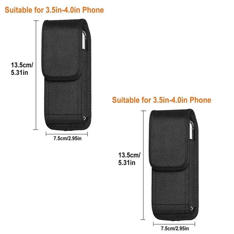 1/2/3pcs Tactical Cell Phone Pouch with Free D Shaped Buckle Protable Wallet Card Waist Pack Outdoor Sports Nylon Carrying Case Oasis Select 13.5x7.5cm-2pcs