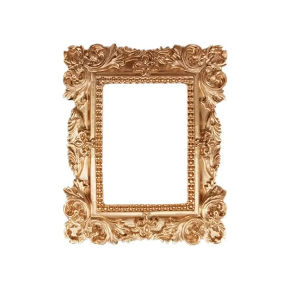 European Victorian Style Golden Retro Photo Frame Pictures Frames Nail Art Jewelry Decoration Earrings Display Rack Oasis Select 2