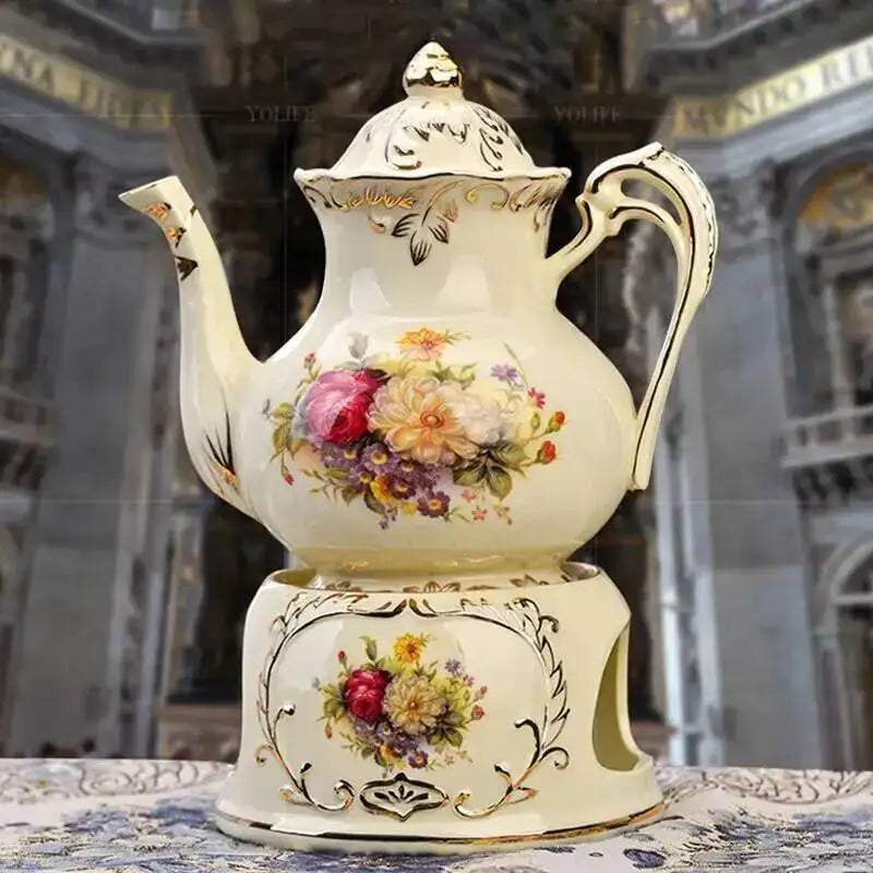 European Ceramic Tea Coffee Pot English Afternoon Tea Pot 800ml Household Hot And Cold Water Kettle Oasis Select