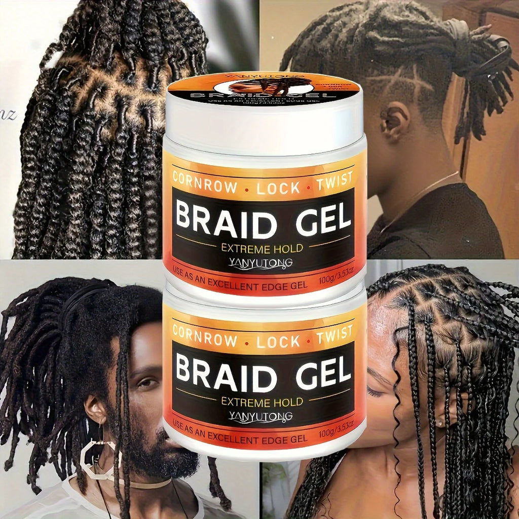 Styling Braiding Gel Wax Carbomer Long Lasting Strong Hold Pomade Anti-Frizz Smooth Hair Finishing Shaping Hair Edge Control Oasis Select 2 pcs