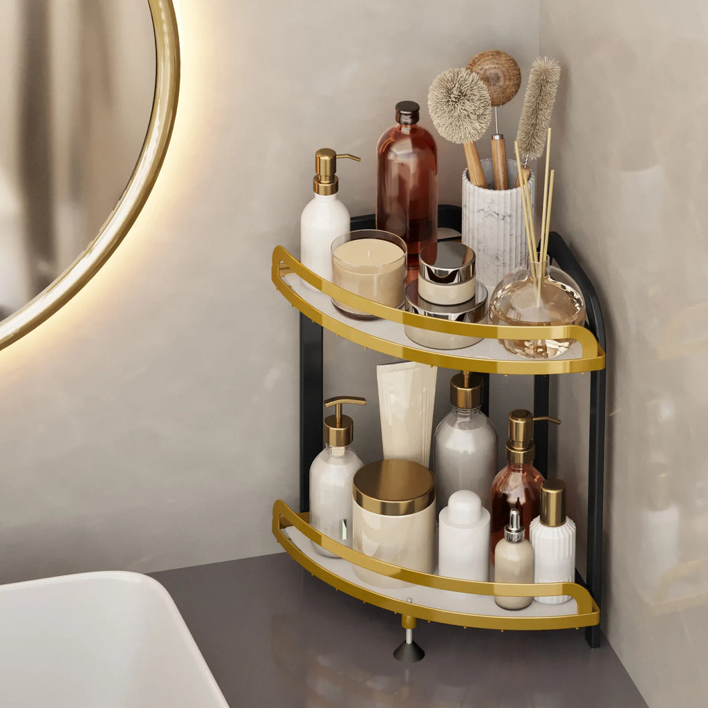 Kitchen Bathroom Shelf Countertop Corner Triangle Seasoning Rack Corner Corner Storage Rack Oasis Select