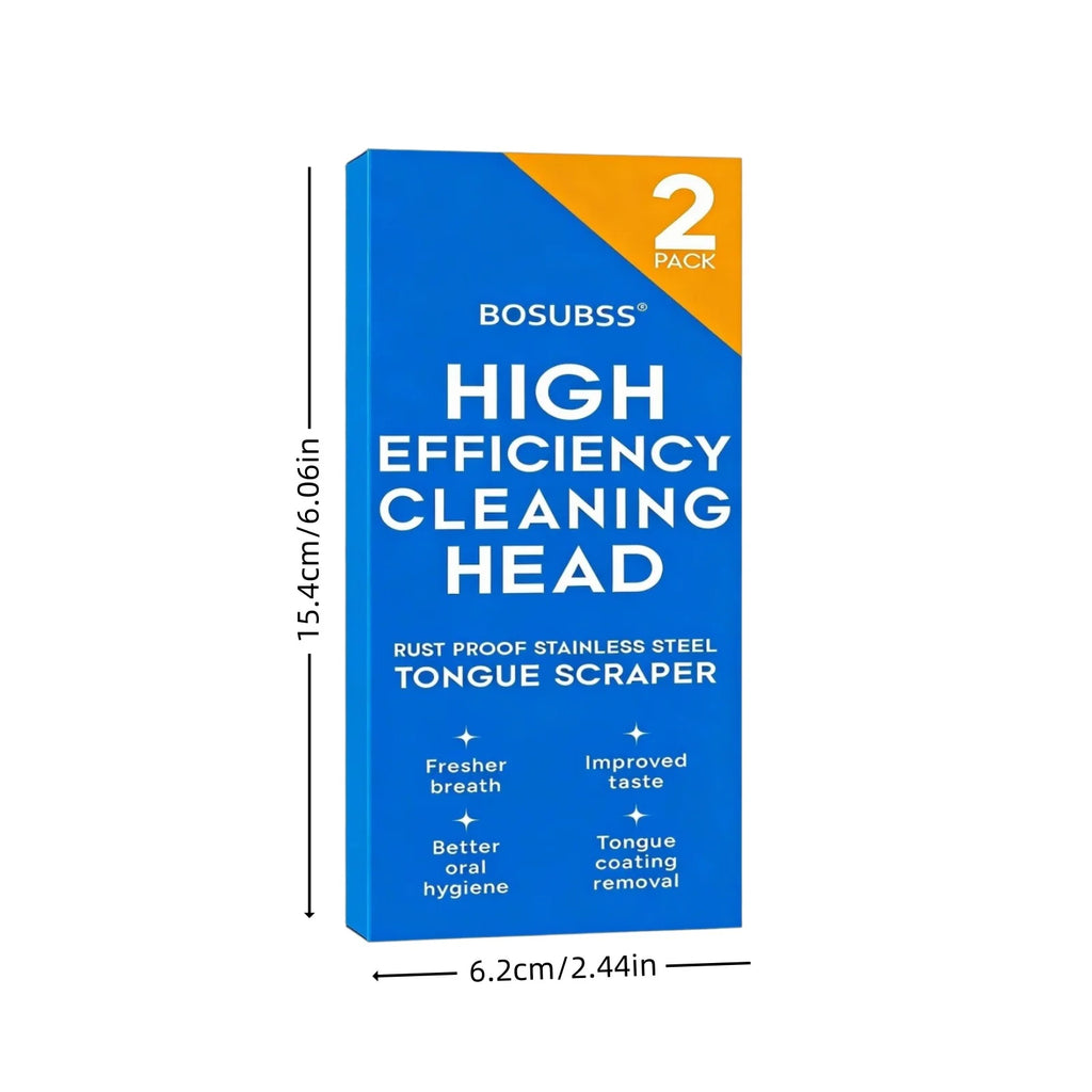 Tongue coating cleaner, stainless steel tongue scraper, oral cleaning tool 2pcs Oasis Select