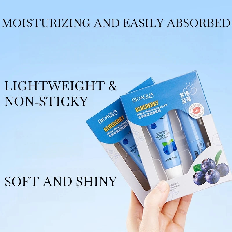 Blueberry Lip Balm & Mask Set – Vitamin E, Hypoallergenic