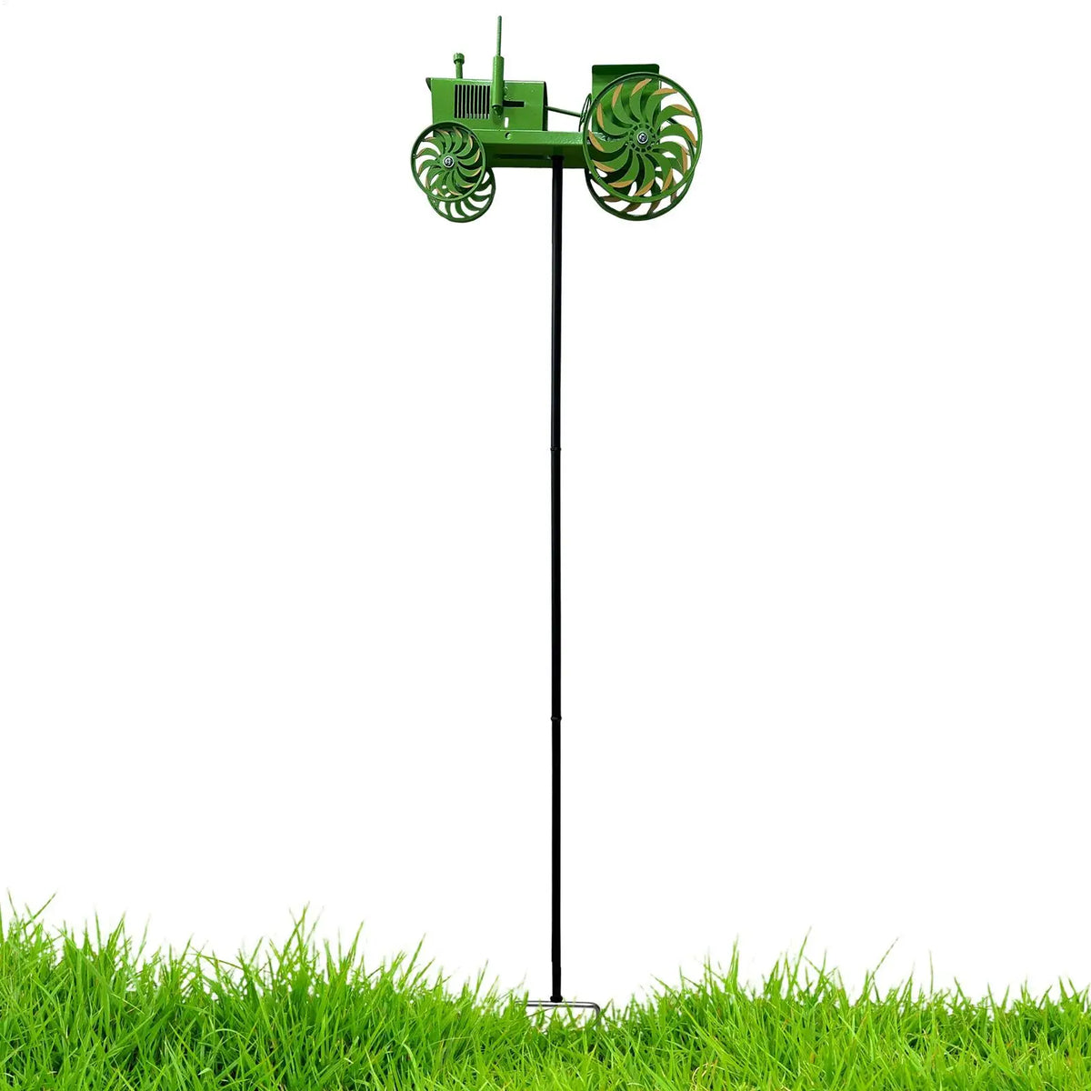 Tractor Wind Spinners Outdoor Tractor Motion Art Wind Sculpture Outdoor Decor Metal Windmill Stake for Front Yard Patio Porch Oasis Select