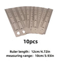 10pcs Precision Stainless Steel Rulers, 4-Inch Double-Sided Metal Rulers with Etched Markings for Teaching and Drawing Oasis Select Silvery