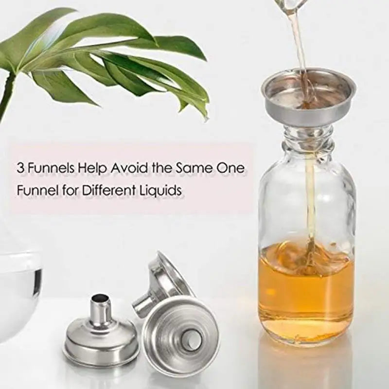 12-Pack 2oz Clear Glass Bottles with Lids & Funnels – 60ml