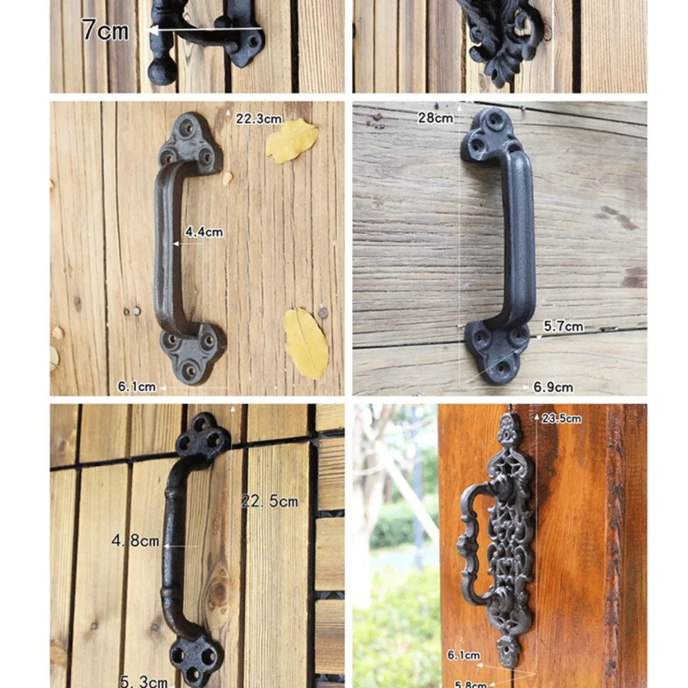 Halloween Christmas Castle European retro grand garden courtyard cast iron craft door handle home decoration wall decoration Oasis Select
