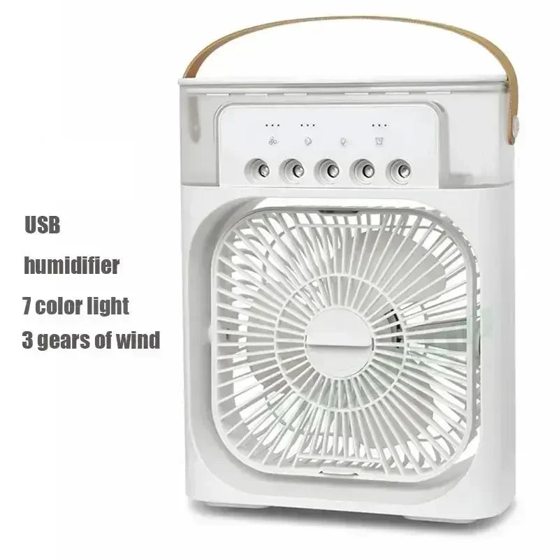 3-in-1 Portable Air Cooler Fan with Humidifier & LED Light