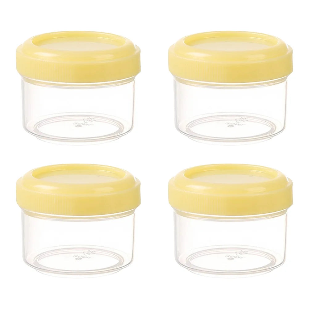 4Pcs 35ml Food Containers With Lids Stackable Plastic Storage Boxes For Sauce Condiment Snacks Kitchen Meal Prep Organization Oasis Select Red