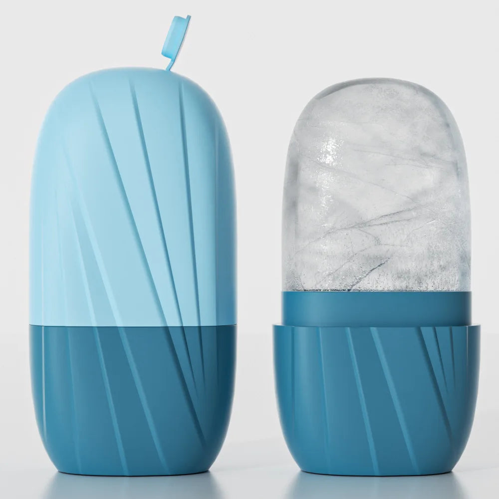 Face Ice Roller & Silicone Ice Tray – Reusable Cooling Massager