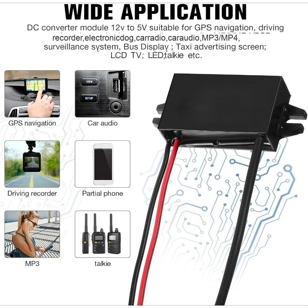 DC/DC 12V To 5V Converter Buck Module USB Output Power Adapter Car Power Converter Regulator For Car Radio MP3 MP4 Walkie Talkie Oasis Select
