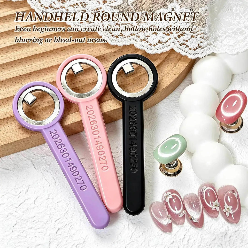 1PC Cat Eyes Nail Magnet Strong Power Ring Magnetic Tool With Handle For Cat Eyes Gel Polish DIY Nails Art Manicure Tools Oasis Select
