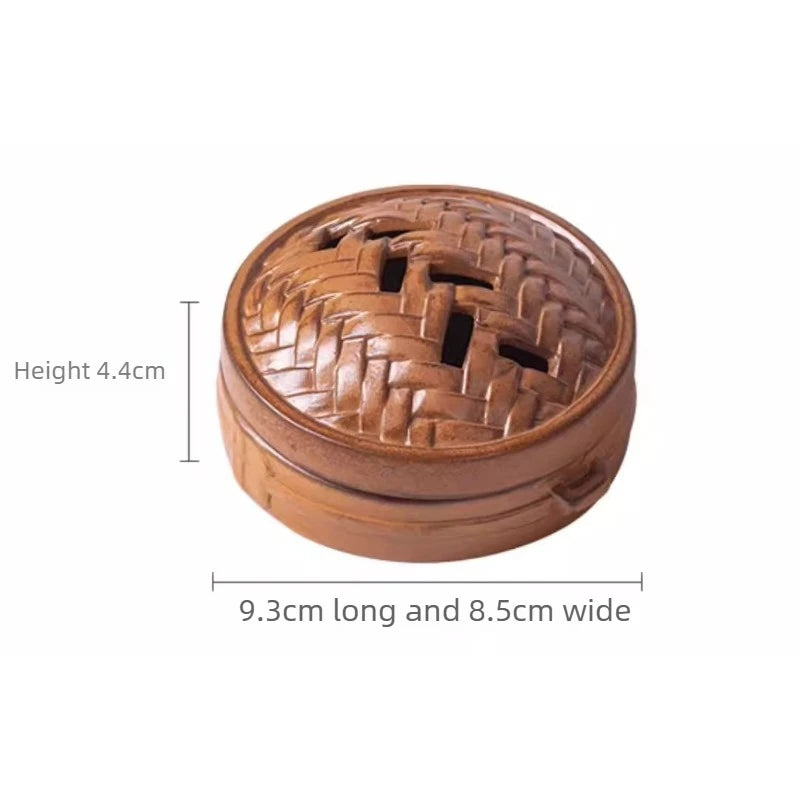 Ceramic Steamer Plate Incense Burner Creative Xiaolongbao Incense Socket Household Tea Ceremony Is Booming Oasis Select