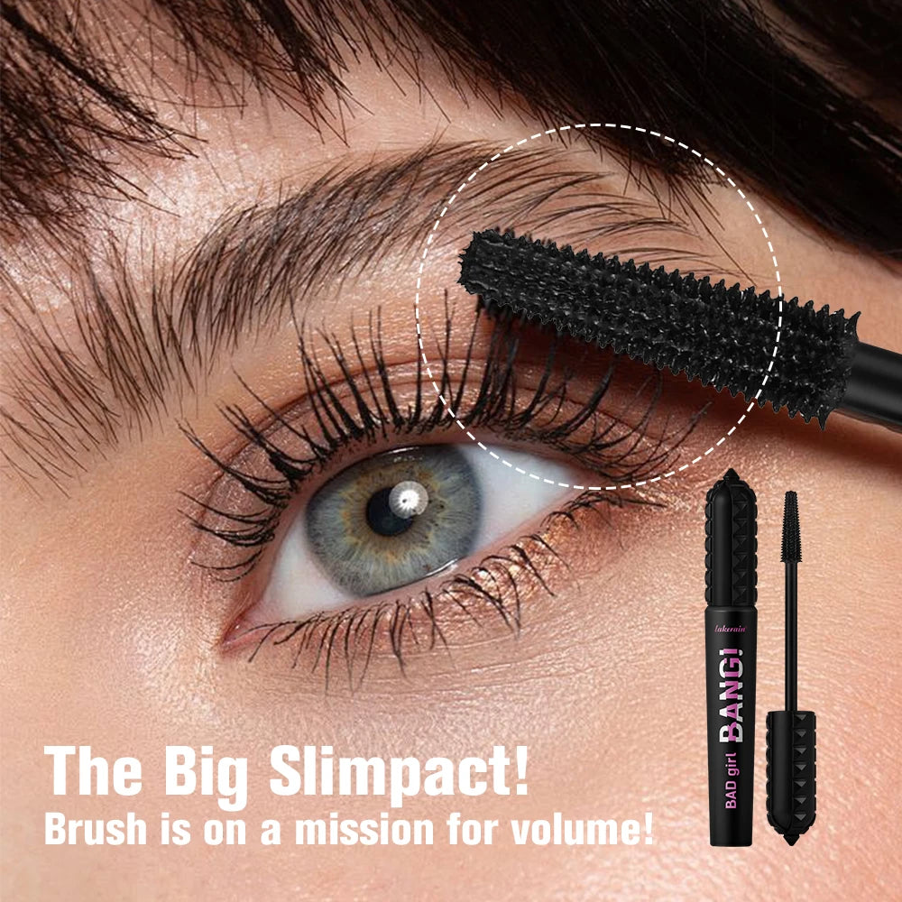Black Waterproof Mascara 4D Lengthening Curling Volumizing Eyelash Extension Smudge Proof Long Lasting Korean Eye Makeup Oasis Select