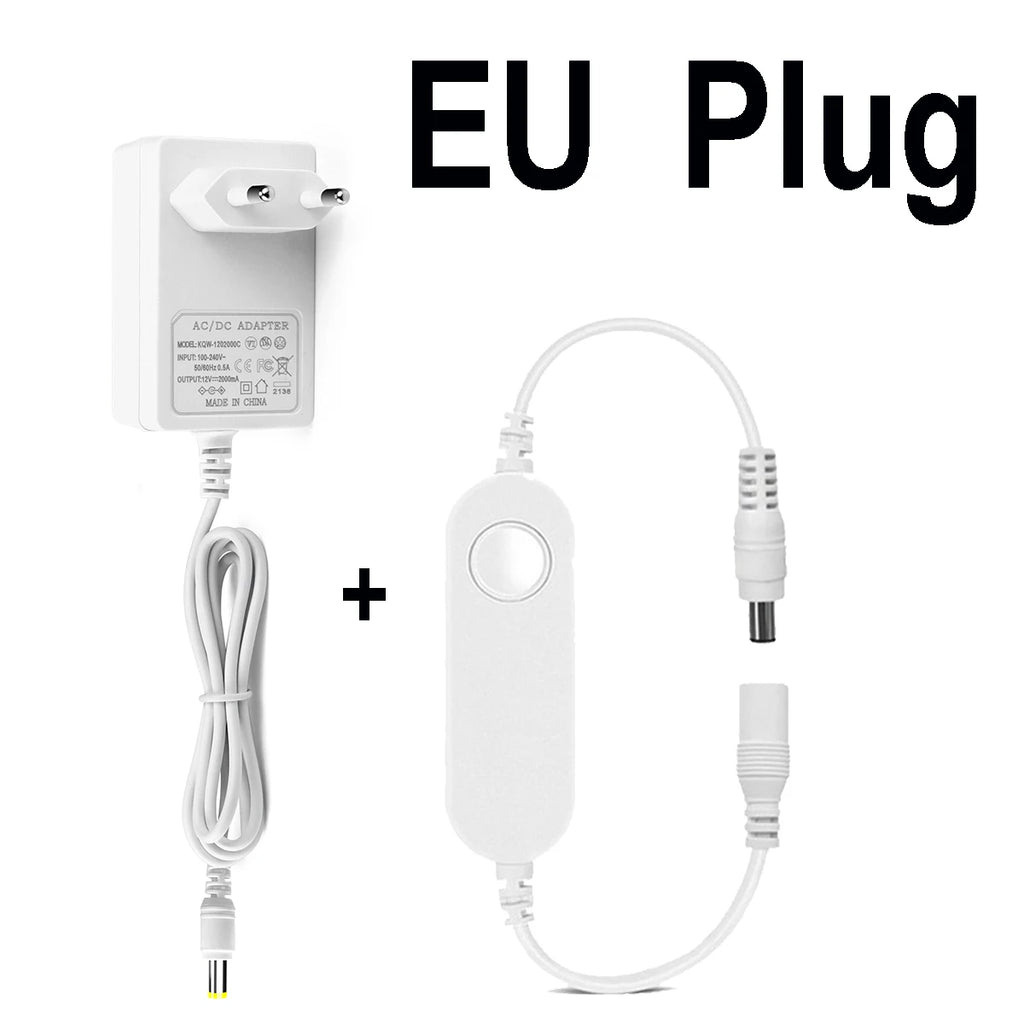 LED Lighting Transformer DC 12V/24V 2A 3A Supply Power Adapter with Tuya WIFI Monochrome Controller for LED Strip 5050 2835 COB Oasis Select EU Plug 24v 2A