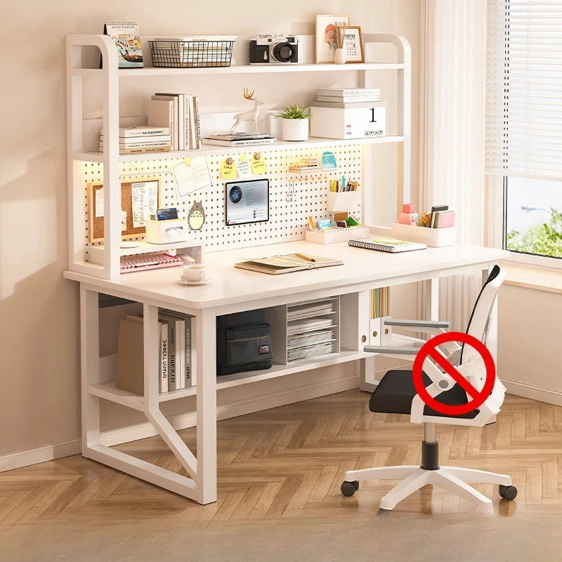 Computer desk, bookshelf, integrated bedroom, learning and writing desk, multi-functional desk with hole board Oasis Select