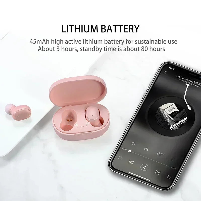 Original A6S Wireless Earphone TWS Bluetooth Headset HiFi Music Headphone Noise Reduction Earbuds Sport Game with Mic Oasis Select