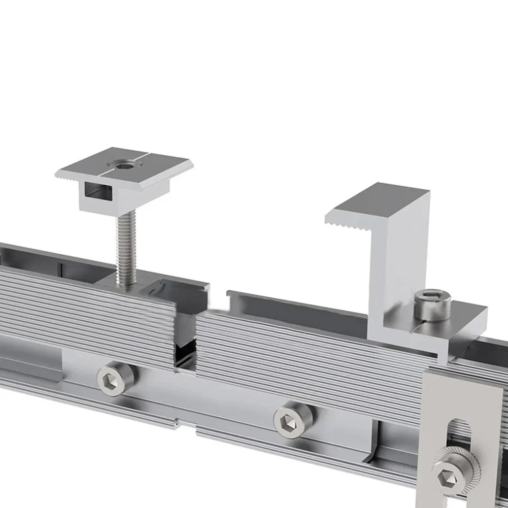 4 Pack Aluminum Rail Connectors for Solar Panels Adjustable Roof Tile Mounting for Commercial and Residential Use Oasis Select China Mainland