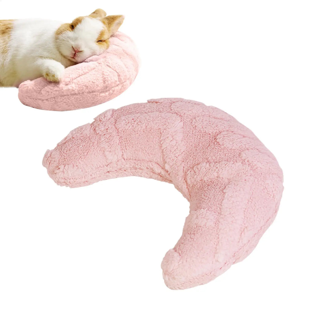 Pet Neck Pillow Moon Shape Plush Soft Bedding Pillow For Small Animal Hamster Ferret Bunny Cage Sleeping Pet Supplies Oasis Select