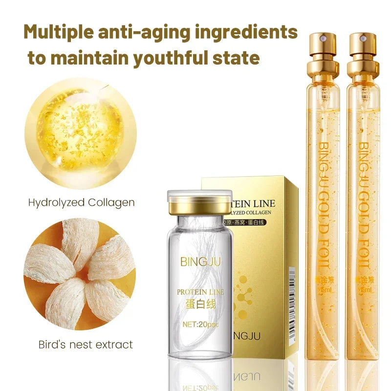 24K Gold Peptide Hyaluronic Acid Serum – Firming & Anti-Aging Face Serum Set Oasis Select