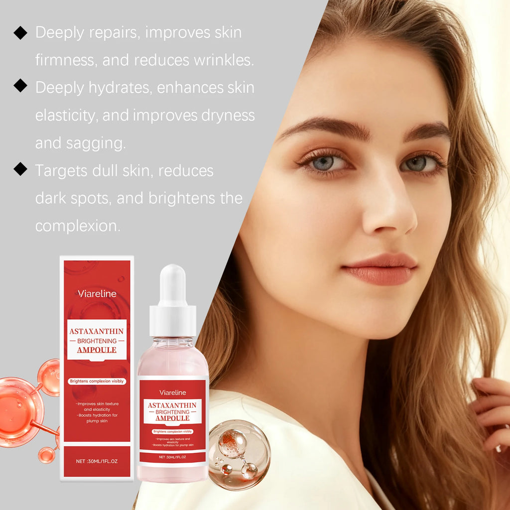 Astaxanthin Serum Hydrating Facial Moisturizing Essence Firming Brightening Lightweight Fast Absorbing All Skin Types Oasis Select