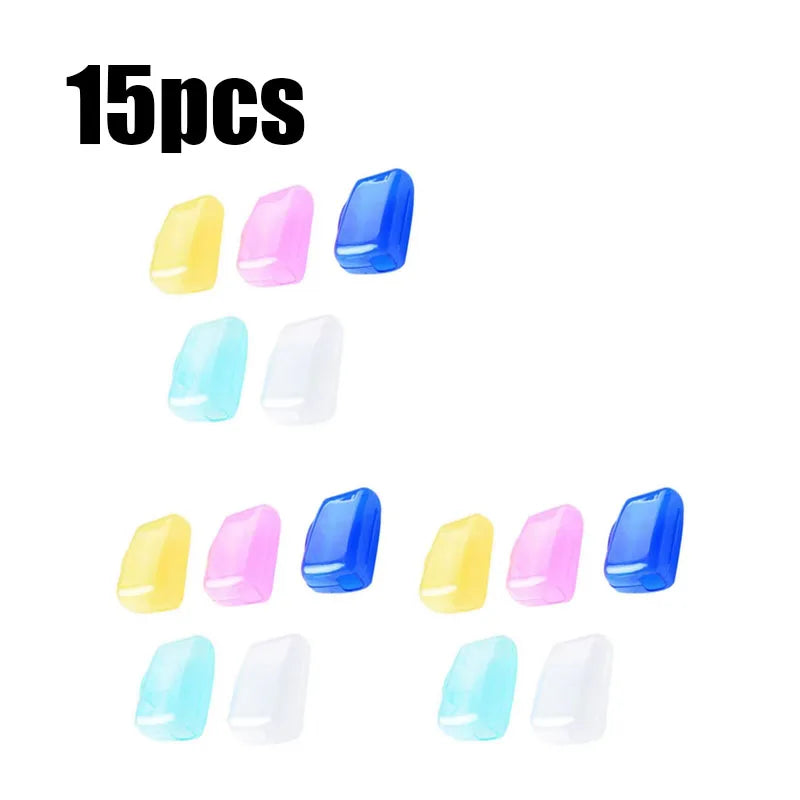 5/10/20/30pcs Household Toothbrush Storage Clip Portable Travel Toothbrush Dust Protective Cap Storage Box Toothbrush Head Case Oasis Select 15pcs